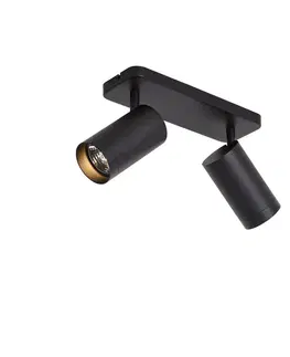 Bodove svetla Moderné stropné svietidlo čierne 2-svetlové GU10 70mm - Jeana Luxe
