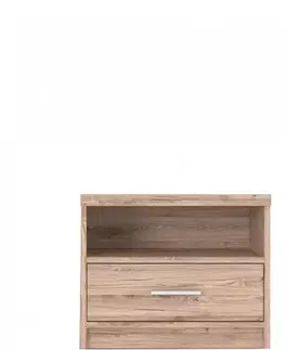 Nočné stolíky SHANIA 016 nočný stolík 1S, dub san Remo light