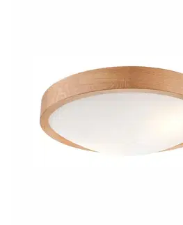 Svietidlá  Stropné svietidlo OAK SLIM 2xE27/60W/230V dub, pr. 37 cm LD-PD-8.2 dab