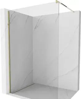 Sprchové dvere MEXEN/S - Kioto Sprchová zástena WALK-IN 75 x 200, transparent 8 mm, zlatá 800-075-101-50-00