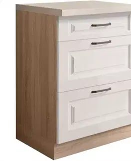Kuchynské skrinky stojace Kuchynská skrinka Smart 10D Sonoma/biely Mat