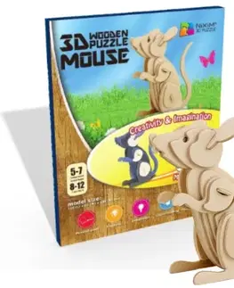 3D puzzle 3D Creative Drevené 3D Puzzle Myš