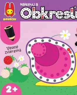 Nalepovačky, vystrihovačky, skladačky Veselé zvieratká - nalepuj a obkresľuj - Kolektív autorov