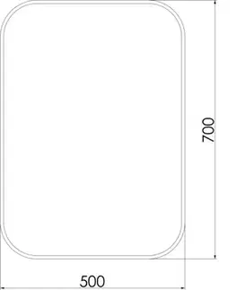 Kúpeľňový nábytok OLSEN SPA - Zrkadlo bez osvetlenia PIRNA BLACK - Rozmer A - 50 cm, Rozmer C - 70 cm OLNZPIR5070B
