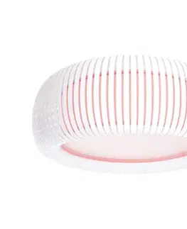 Svietidlá  Stropné svietidlo STRIPES 2xE27/40W/230V priemer 55 cm biela/ružová OBL-090-003-40