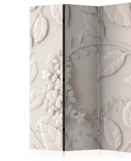 Paravány Paraván Paper Flowers (Cream) Dekorhome
