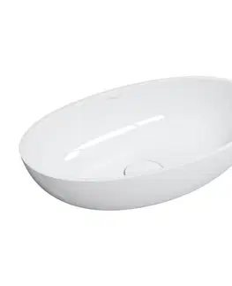 Umývadlá OMNIRES - SHELL M+ umývadlo na dosku, 60 x 35 cm biela lesk /BP/ SHELLUNBP