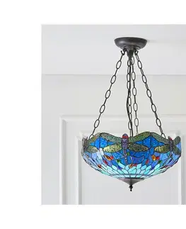 Svietidlá Endon 64075 - Luster na reťazi Tiffany DRAGONFLY 3xE27/60W/230V pr. 41 cm 64075