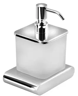 Držadlá k vani SAPHO - FLORI dávkovač mydla 300ml, mliečne sklo, chróm RF019