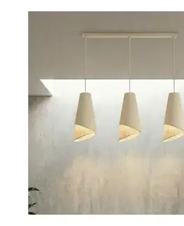 Svietidlá EMIBIG Závesný luster na lane MODA 3xE27/15W/230V béžová/ratan 1620/3