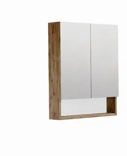 Kúpeľňový nábytok Zrkadlová skrinka SAT Cube Way 60x14x72 cm lamino dub wellington GALCU60DW GALCU60DW