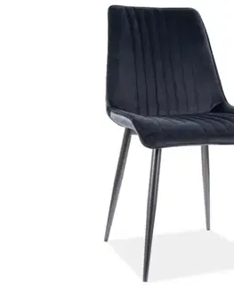 Jedálenské zostavy Jedálenská stolička KIM VELVET Signal