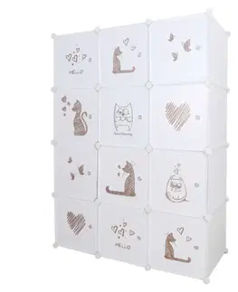 Šatníkovej skrine a komody Detská modulárna skriňa KITARO Tempo Kondela