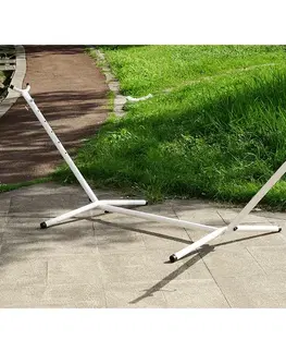 Závesné kreslá KONDELA Otan New Typ 3 stojan na hojdaciu sieť biela