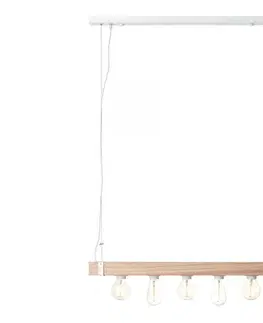 Svietidlá Brilliant - Luster na lanku WHITEWOOD 5xE27/30W/230V HK18248S75