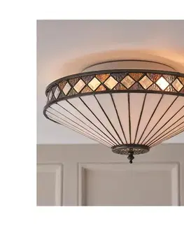 Svietidlá Endon 64145 - Stropné svietidlo Tiffany FARGO 2xE27/60W/230V pr. 41,5 cm 64145
