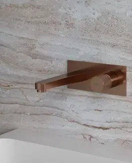 Kúpeľňové batérie OMNIRES - CONTOUR podomietková umývadlová batéria, kartáčovaná meď CT8015CPB