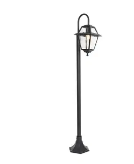 Vonkajšie svietidlá Klasická vonkajšia lampa čierna 135 cm IP44 - Berta