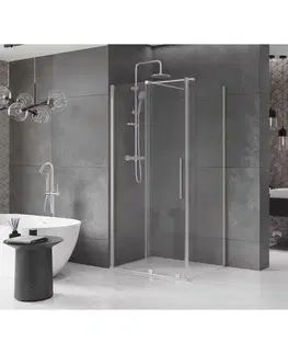 Sprchovacie kúty MEXEN/S - Velár sprchovací kút, posuvné dvere 90 x 70, transparent, nikel kefovaná 871-090-070-01-97