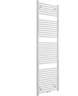 Radiátory do kúpeľne CERANO - Kúpeľňový radiátor Lincoln - stredové pripojenie 50mm/bočné - 559W - biela lesklá - 1800x500 mm CER-429586