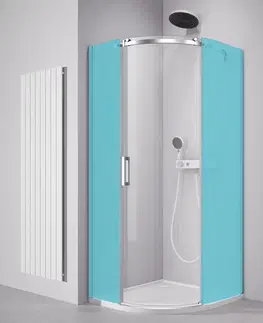 Sprchové dvere POLYSAN - THRON COMPONENT štvrťkruhová sprchová zástena 900x900, číre sklo, pravá TL2690AR