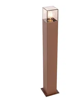 Zahradne stlpove lampy Vonkajšia lampa 70 cm hrdzavohnedá so zemným hrotom a káblovou objímkou - Denmark