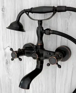 Kúpeľňové batérie REA - Vaňová batéria 150mm Retro Old čierna REA-B0224