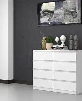 Komody a skrinky Široká komoda so zásuvkami WALMA M8 120, biela