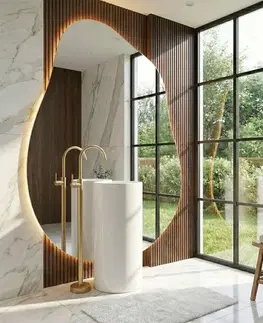 Kúpeľňové batérie REA - Voľne stojace batérie LUNGO Brush Gold REA-B4304