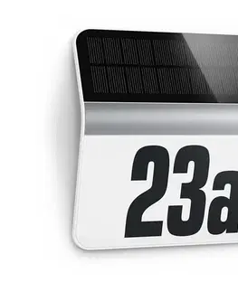 Záhradné lampy STEINEL 007140 - LED solárne domové číslo XSolar LH-N LED/0,03W nerez IP44 007140