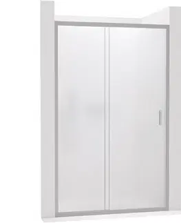 Sprchovacie kúty CERANO - Sprchové posuvné dvere Varone LINE Ľ/P - 6 mm - chróm, mliečne sklo - 150x195 CER-663046