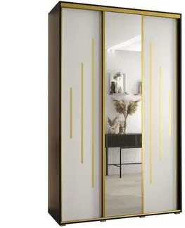 Šatníkové skrine Skriňa 45 Canaris 13 180 čierna/biela/gold