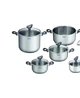 Panvice a hrnce Tefal - Sada 10 ks hrncov DAILY COOK nerezová oceľ G712SA55