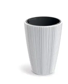 Kvetináče a truhlíky DMOR400-S449 plastový kvetináč 39 cm biela