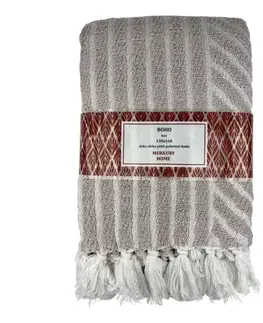 Ozdobné prikrývky Deka Boho 130x160 svetlosivá Merkury Home