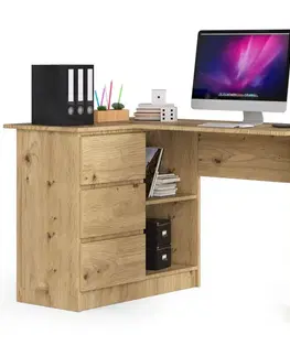 Písacie stoly Moderný písací stôl HERRA124L, dub Artisan