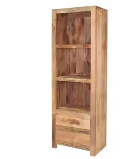 Knižnice Knižnica Hina 60x180x35 z mangového dreva
