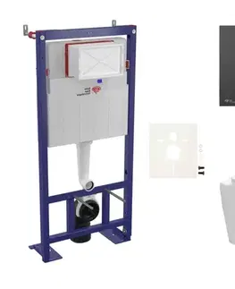 Záchody Cenově zvýhodněný závěsný WC set SAT do lehkých stěn / předstěnová montáž + WC SAT Infinitio SIKOSSIN78 SIKOSSIN78