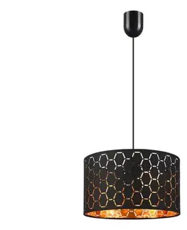 Svietidlá  Luster na lane ULLE 1xE27/15W/230V čierny LM-1.225/A/CZARNY