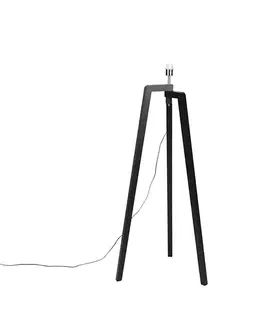 Stojace lampy Stojaca lampa čierna bez tienidla - Puros
