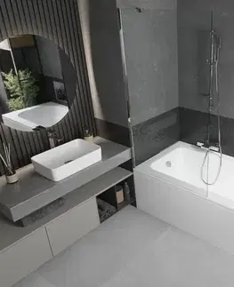 Sprchové dvere MEXEN/S - Vega obdĺžniková vaňa 180 x 80 cm s panelom + vaňová zástena 90, transparent, chróm 550118080X9509000001