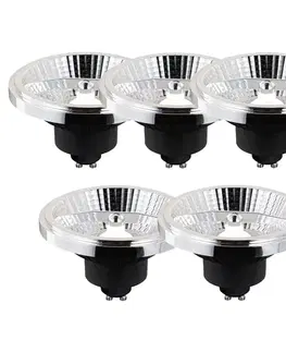 LED osvetlenie Sada 5 inteligentných stmievateľných LED žiaroviek GU10 AR111 10W 800 lm 2200 - 6500K