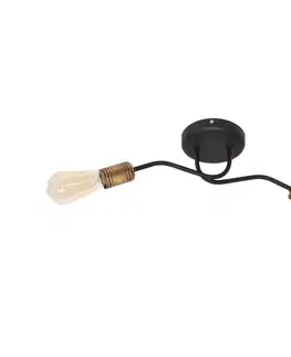 Svietidlá  Prisadený luster HARVARD 2xE27/15W/230V W-1026/2 BK+AB