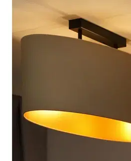 Svietidlá  - Prisadený luster OVAL VEGAN 2xE27/15W/230V krémová 604376