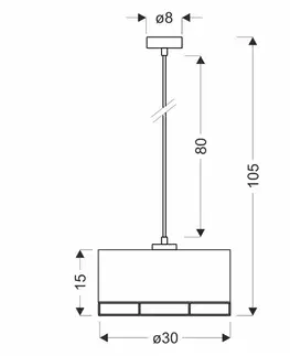 Stropná svetla Stropná lampa Ardi čierna s dreveným tienidlom 1x40W E27 čierne