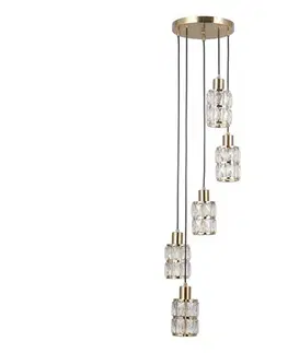 Svietidlá  PND-40668-5-HBR - Luster na lanku ALMA 5xE27/40W/230V zlatý PND-40668-5-HBR