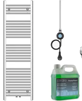 Doplnky do kúpeľne CERANO - Kúpeľňový elektrický radiátorový set Benito - WIFI - 600W - chróm - 1500x450 mm CER-361229