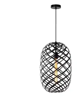 Svietidlá Lucide 21417/32/30 - Luster na lanku WOLFRAM 1xE27/60W/230V čierna 21417/32/30