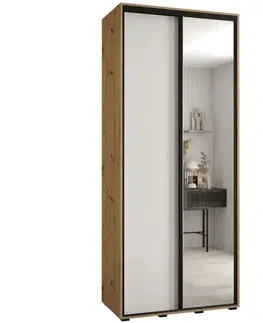 Šatníkové skrine Skriňa 45 Canaris 3 130 artisan/biela/čierna
