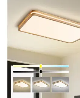 Svietidlá BRILAGI - LED stmievateľné svietidlo MOLINA SQUARE LED/128W/230V dub 90x60 cm + diaľkové ovládanie BRI893